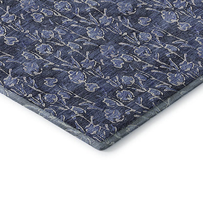 Premium Machine Washable Mayfield AMF692 Navy 9' x 12' Rug