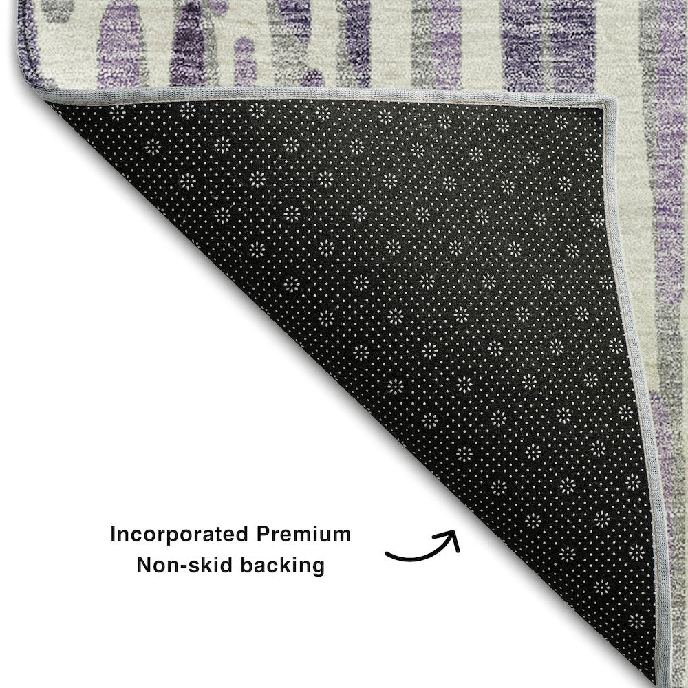 Premium Machine Washable Mayfield AMF739 Purple 9' x 12' Rug