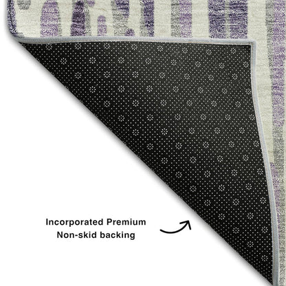 Premium Machine Washable Mayfield AMF739 Purple 9' x 12' Rug