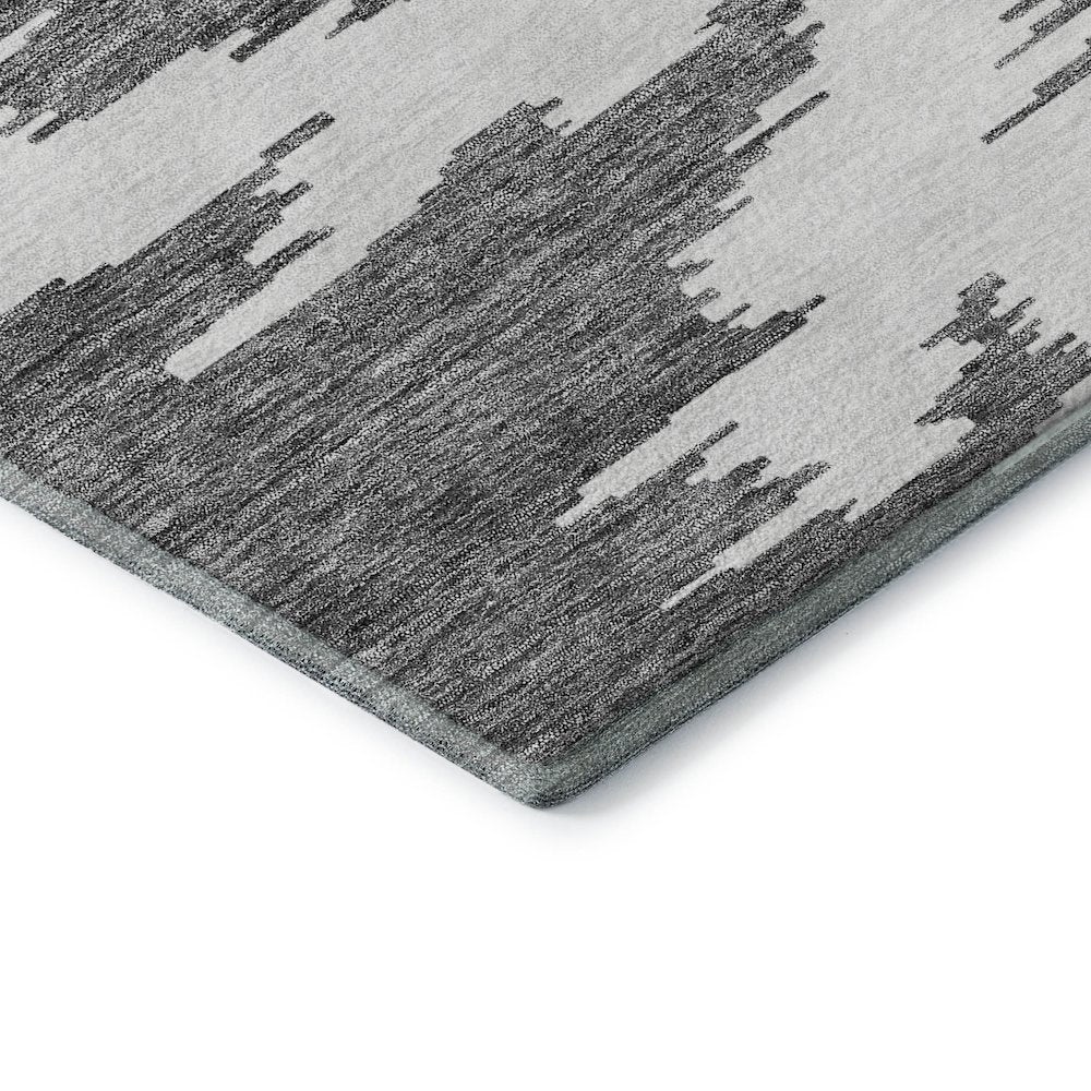 Premium Machine Washable Mayfield AMF746 Black 9' x 12' Rug