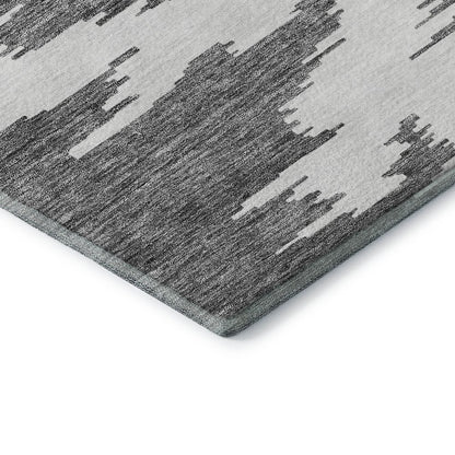 Premium Machine Washable Mayfield AMF746 Black 9' x 12' Rug