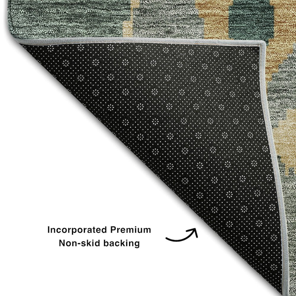 Premium Machine Washable Mayfield AMF748 Cactus 9' x 12' Rug