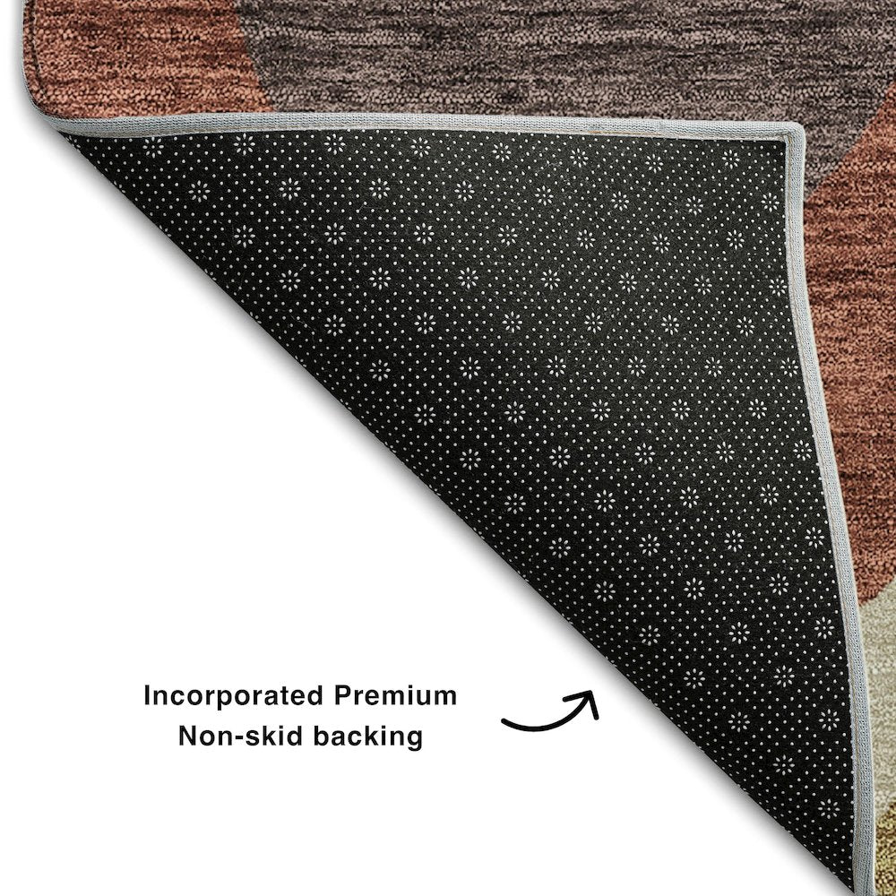 Premium Machine Washable Mayfield AMF749 Brown 9' x 12' Rug