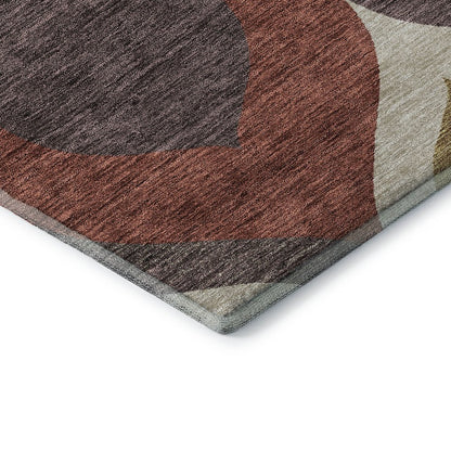 Premium Machine Washable Mayfield AMF749 Brown 9' x 12' Rug