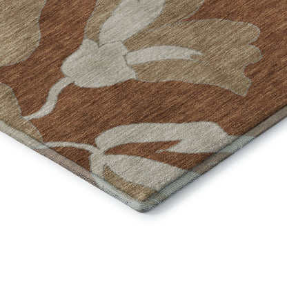 Premium Machine Washable Mayfield AMF857 Terracotta 9' x 12' Rug