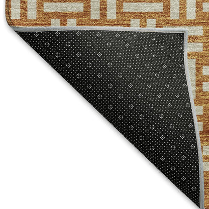 Premium Machine Washable Mayfield AMF925 Terracotta 9' x 12' Rug