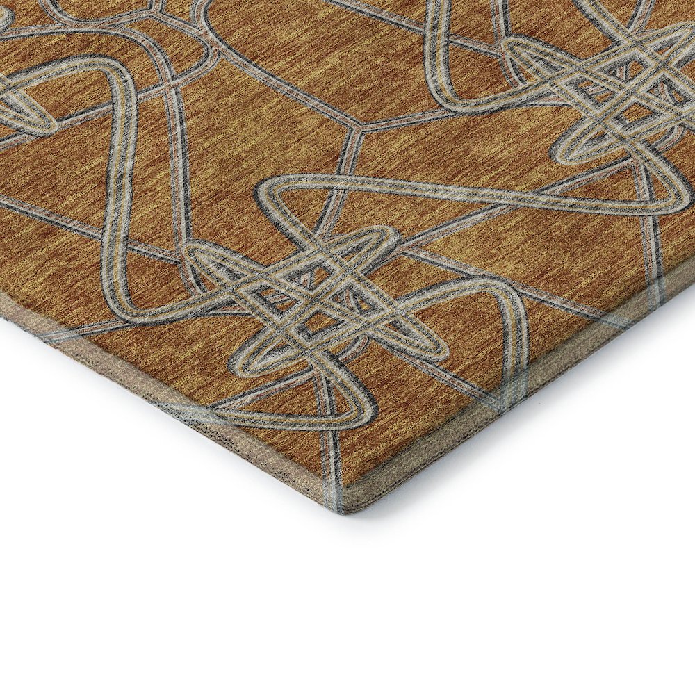 Premium Machine Washable Mayfield AMF947 Terracotta 9' x 12' Rug