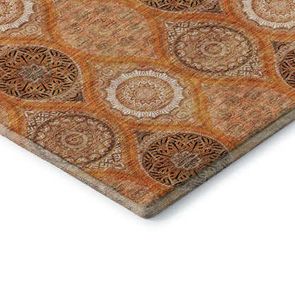 Premium Machine Washable Mayfield AMF976 Orange 9' x 12' Rug
