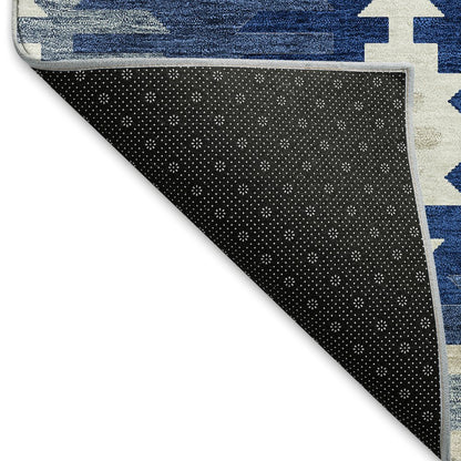 Premium Machine Washable Mayfield AMF983 Navy 9' x 12' Rug
