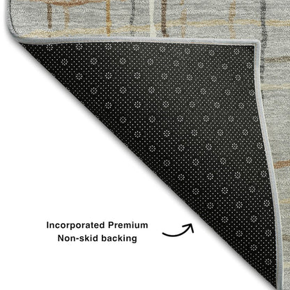 Premium Machine Washable Mayfield AMF998 Gray 9' x 12' Rug