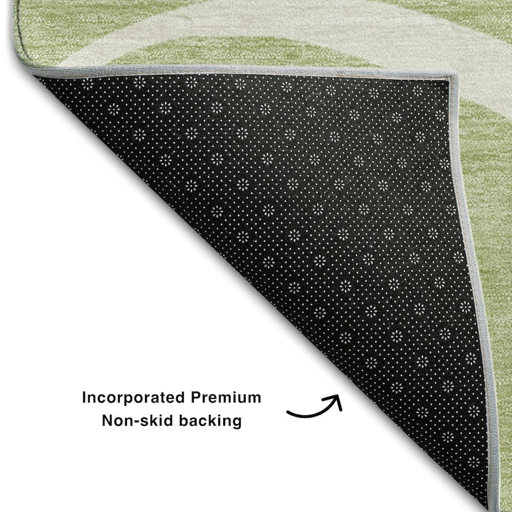 Premium Machine Washable Mayfield AMF999 Aloe 9' x 12' Rug