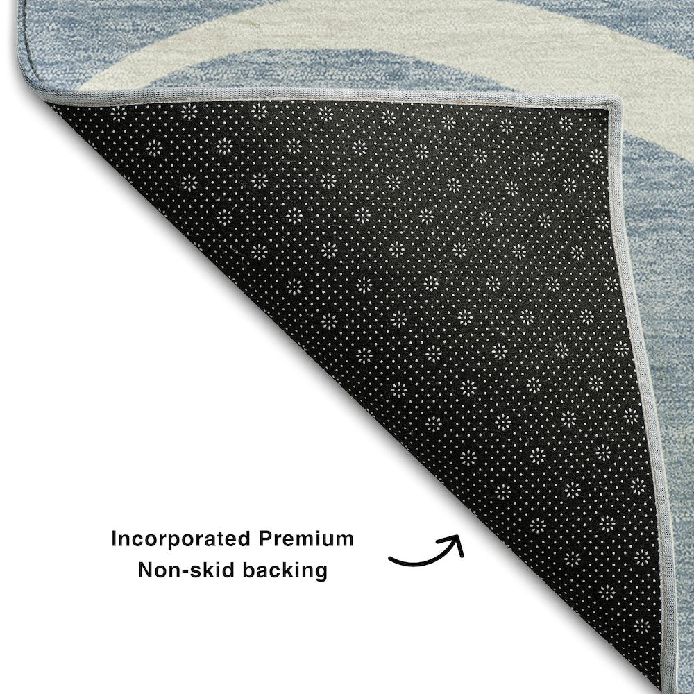 Premium Machine Washable Mayfield AMF999 Denim 9' x 12' Rug