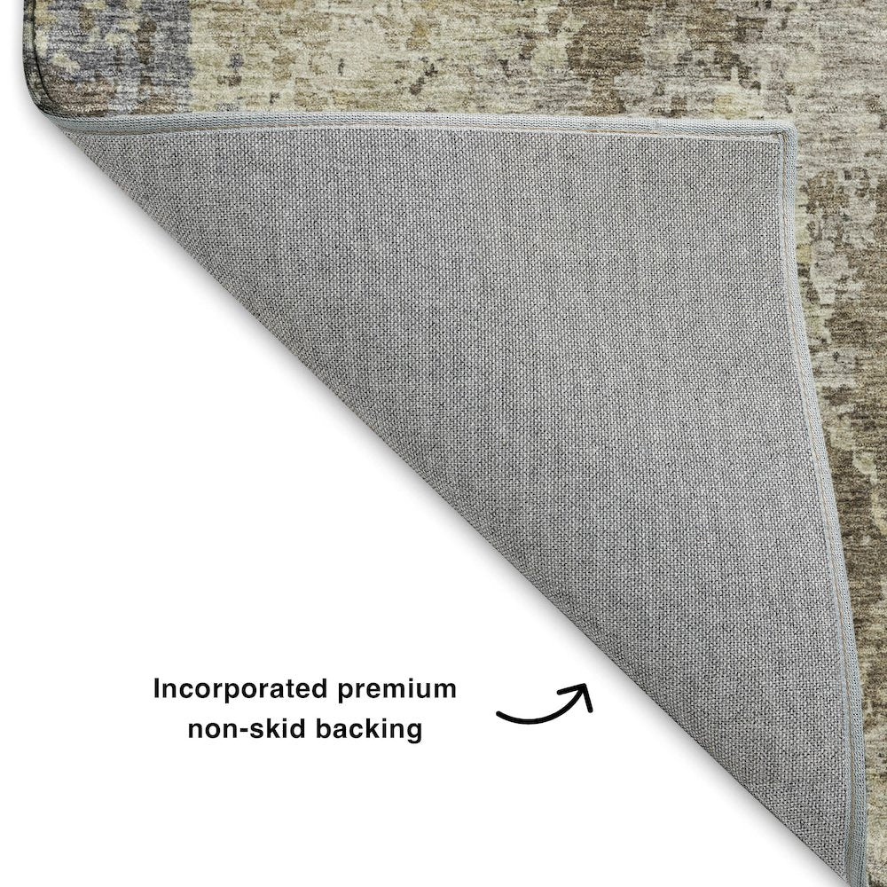 Luxury Washable Indoor/Outdoor Bresca Beige 9' x 12' Rug