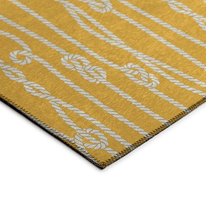 Indoor/Outdoor Harbor HA7 Gold Washable 9' x 12' Rug