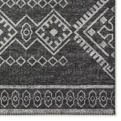 Yuma Gray Transitional Southwest 8' x 10' Area Rug Gray AYU44
