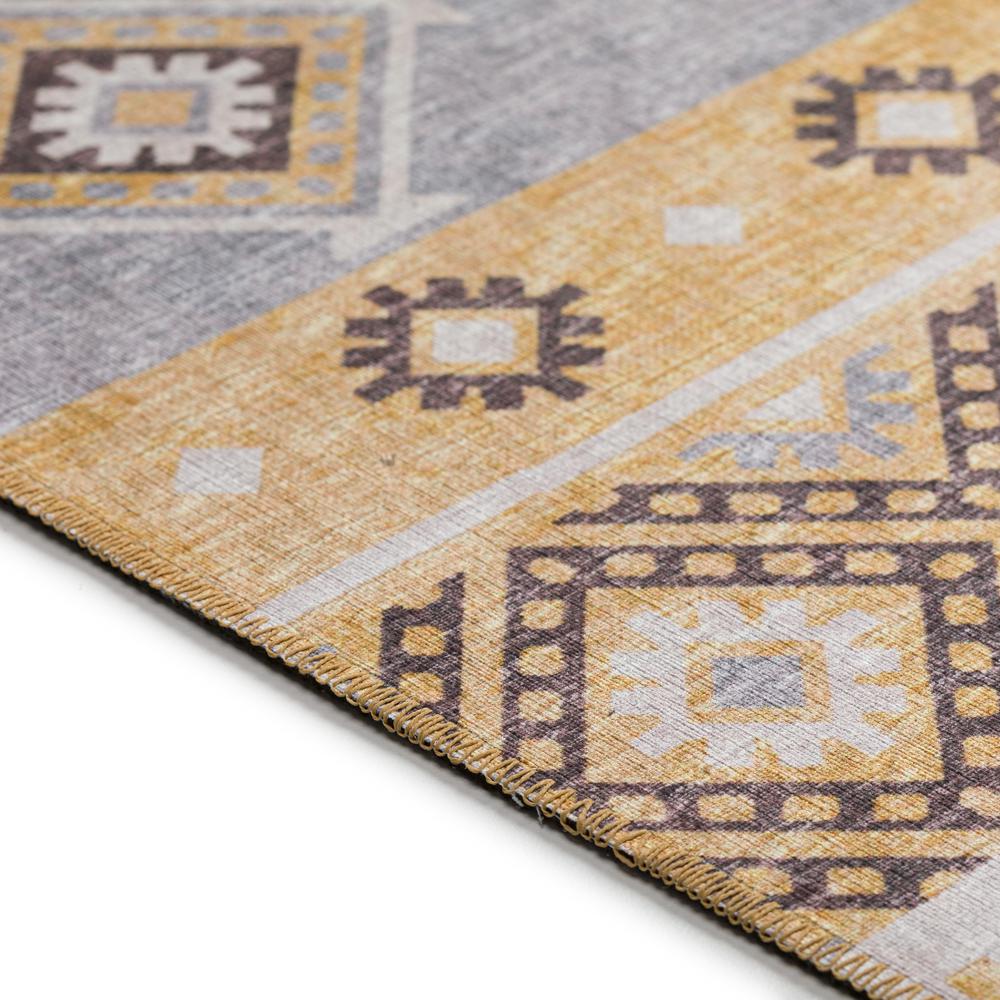 Indoor/Outdoor Sedona SN12 Goldenrod Washable 4' x 4' Round Rug