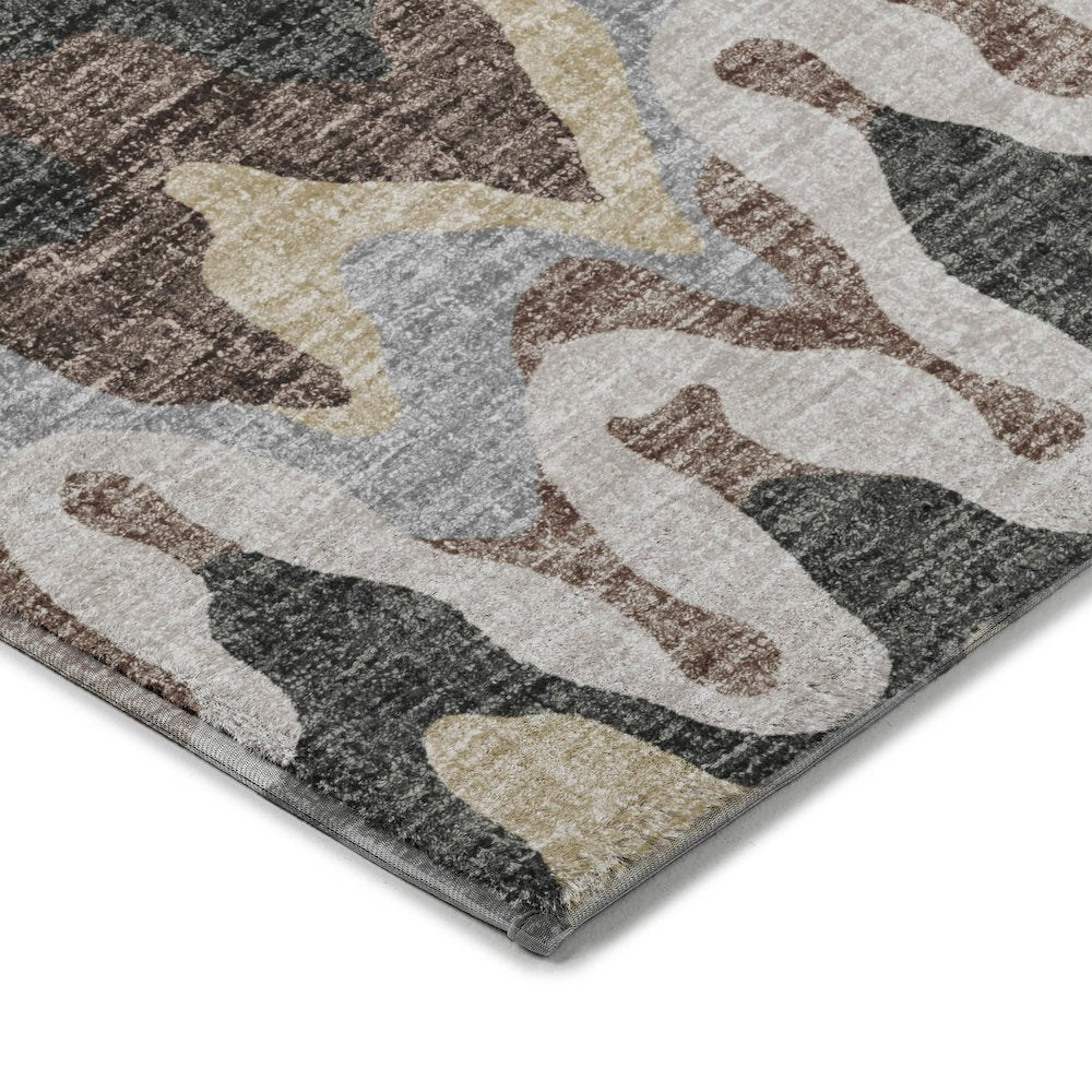 Luxury Washable Lorenzo Charcoal 9' x 12' Rug
