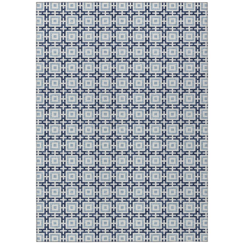 Indoor/Outdoor Marlo MO1 Navy Washable 9' x 12' Rug