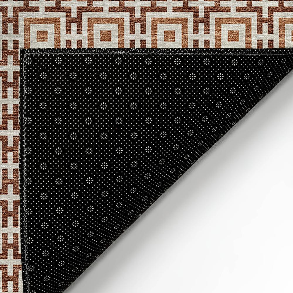 Indoor/Outdoor Marlo MO1 Paprika Washable 4' x 4' Rug