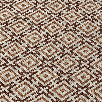 Indoor/Outdoor Marlo MO1 Paprika Washable 4' x 4' Rug