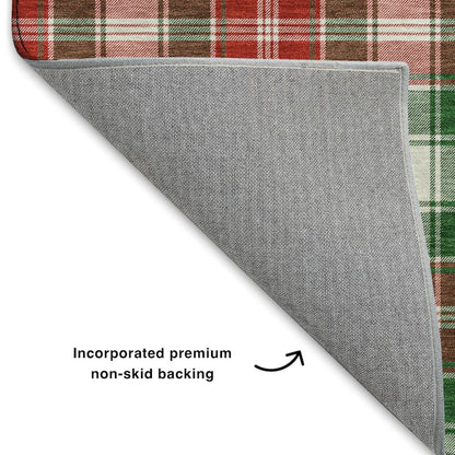 Luxury Washable Indoor/Outdoor Merry & Bright Emerald 9' x 12' Rug