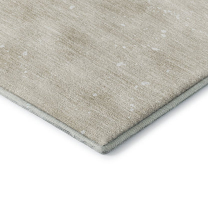Luxury Washable Indoor/Outdoor Merry & Bright Beige 9' x 12' Rug