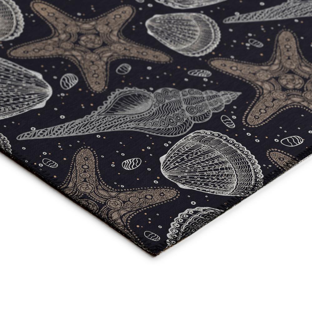 Indoor/Outdoor Seabreeze SZ4 Black Washable 9' x 12' Rug