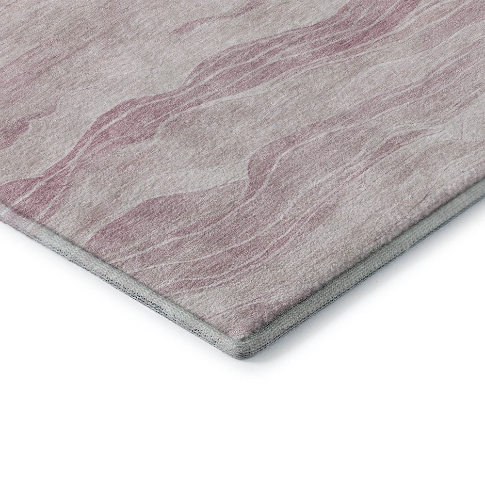 Machine Washable Indoor/Outdoor Pacifica Pink 9' x 12' Rug