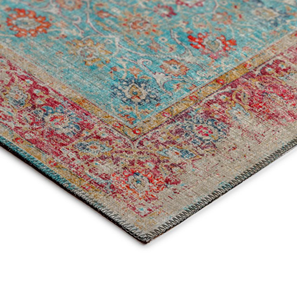 Indoor/Outdoor Marbella MB2 Mediterranean Washable 4' x 4' Round Rug