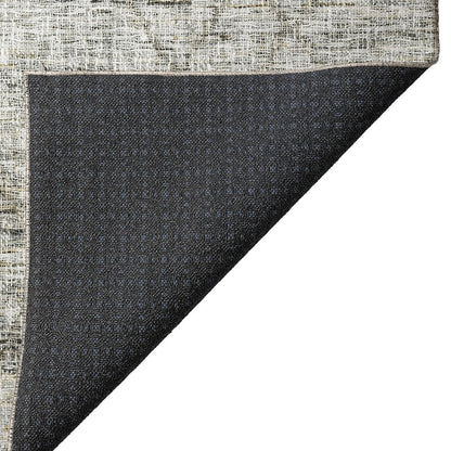 Luxury Washable Indoor/Outdoor Portico Pewter 9' x 12' Rug