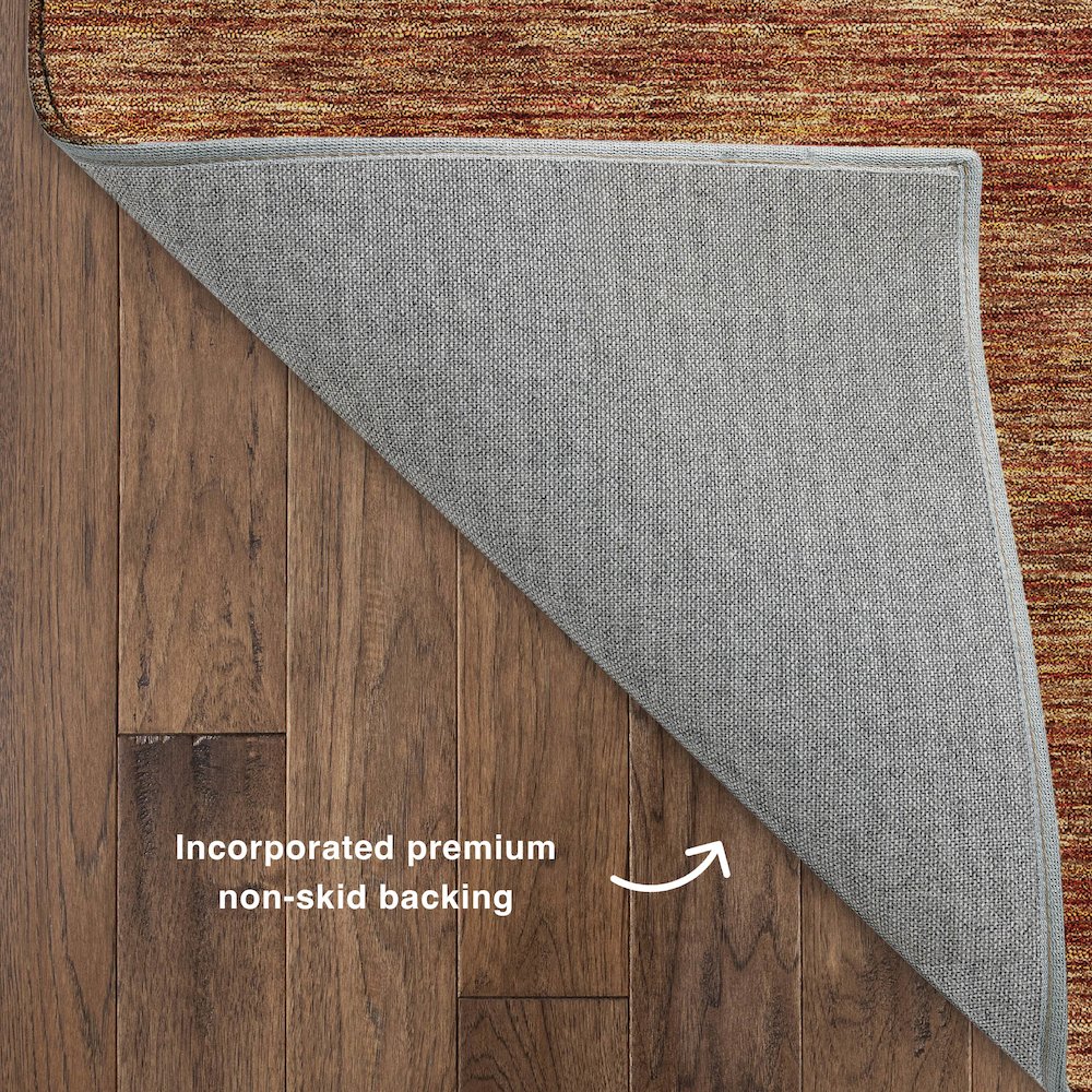 Luxury Washable Indoor/Outdoor Soft Essentials SE1 Orange 9' x 12' Rug