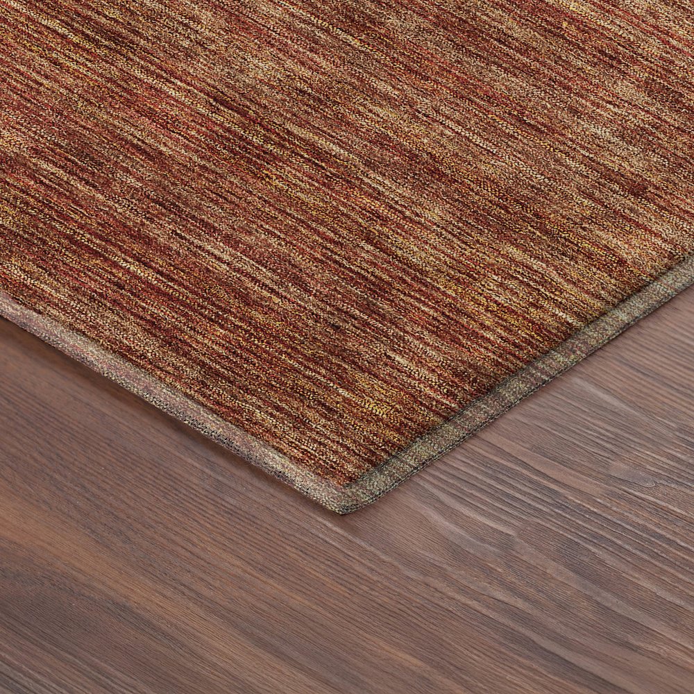 Luxury Washable Indoor/Outdoor Soft Essentials SE1 Orange 9' x 12' Rug