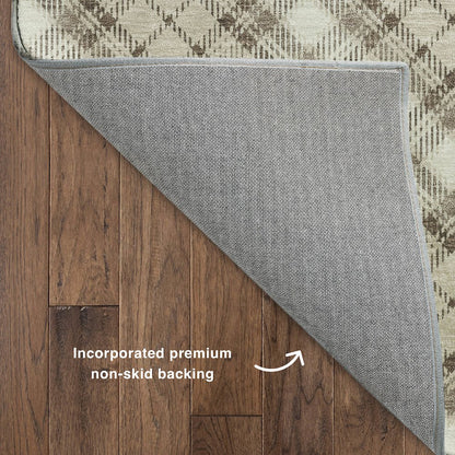 Luxury Washable Indoor/Outdoor Soft Essentials SE3 Brown 9' x 12' Rug