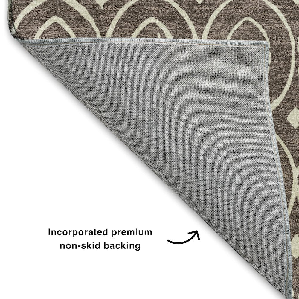 Luxury Washable Indoor/Outdoor The Reserve Brown 9' x 12' Rug
