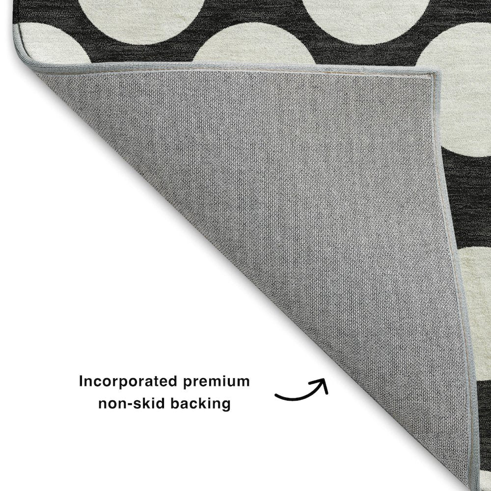 Luxury Washable Indoor/Outdoor The Reserve Black 9' x 12' Rug