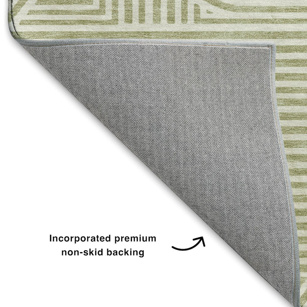 Luxury Washable Indoor/Outdoor The Reserve Aloe 9' x 12' Rug