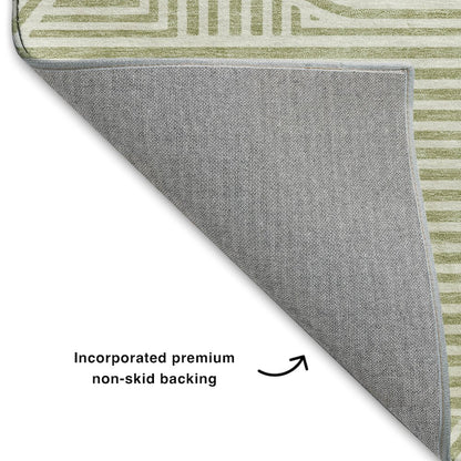 Luxury Washable Indoor/Outdoor The Reserve Aloe 9' x 12' Rug