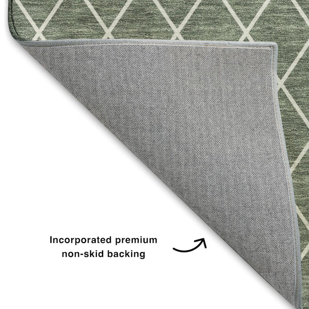 Luxury Washable Indoor/Outdoor The Reserve Basil 9' x 12' Rug