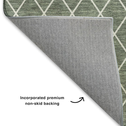Luxury Washable Indoor/Outdoor The Reserve Basil 9' x 12' Rug