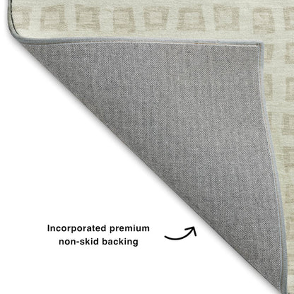 Luxury Washable Indoor/Outdoor The Reserve Ivory 9' x 12' Rug