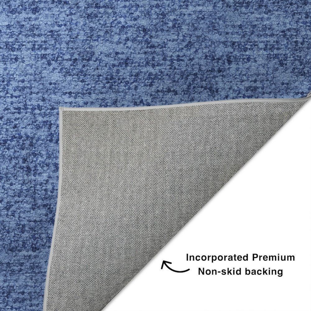 Luxury Washable Voyage VY2 Blue 9' x 12' Rug