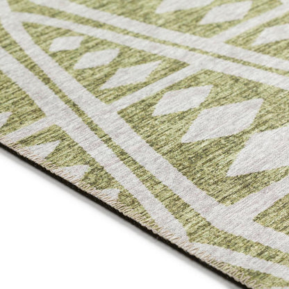 Indoor/Outdoor Sedona SN6 Moss Washable 4' x 4' Round Rug