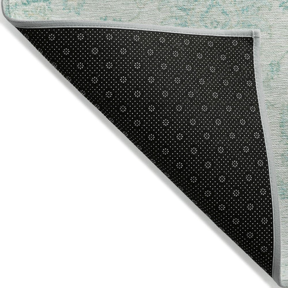 Machine Washable Indoor/Outdoor Chantille Turquoise 10' x 14' Rug
