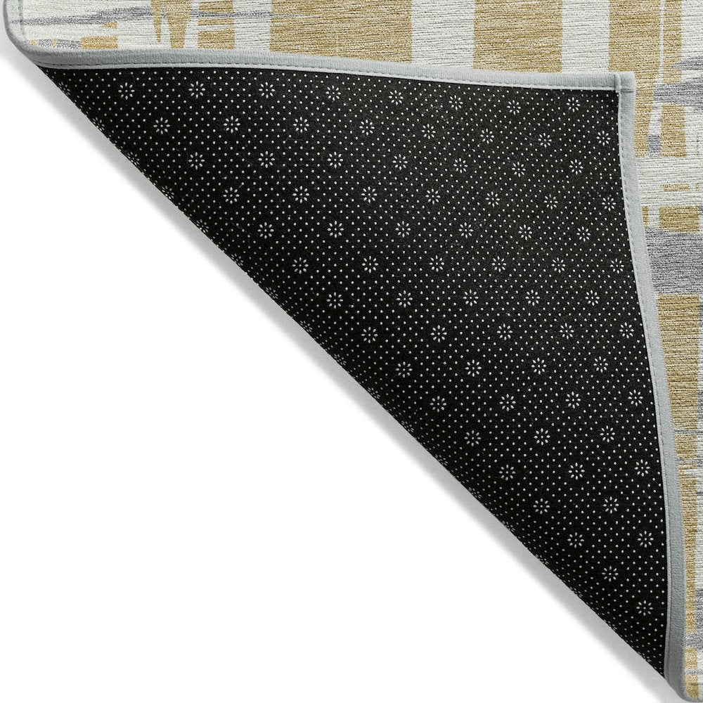 Machine Washable Indoor/Outdoor Chantille Gold 10' x 14' Rug