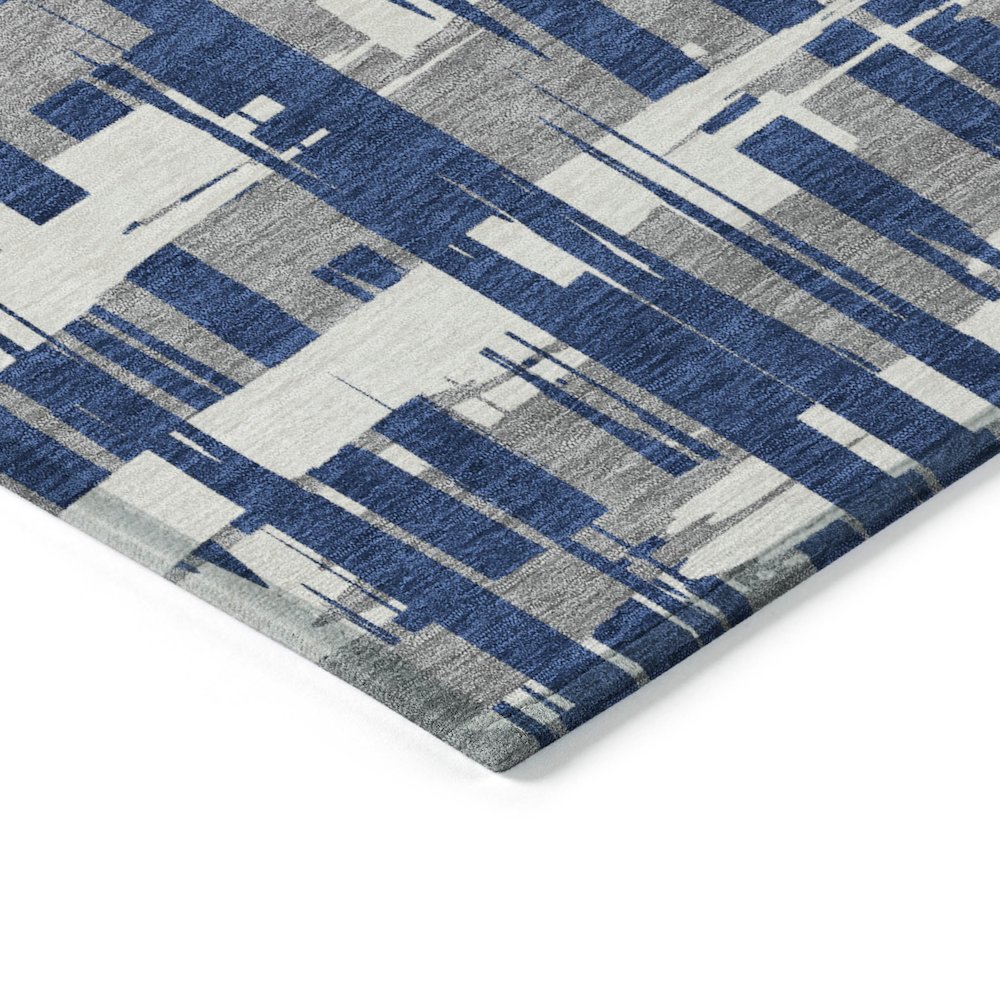 Machine Washable Indoor/Outdoor Chantille Navy 10' x 14' Rug