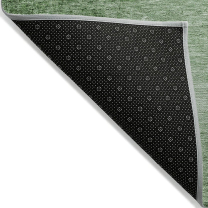 Machine Washable Indoor/Outdoor Chantille Green 10' x 14' Rug