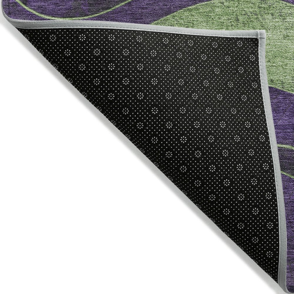 Machine Washable Indoor/Outdoor Chantille Purple 10' x 14' Rug