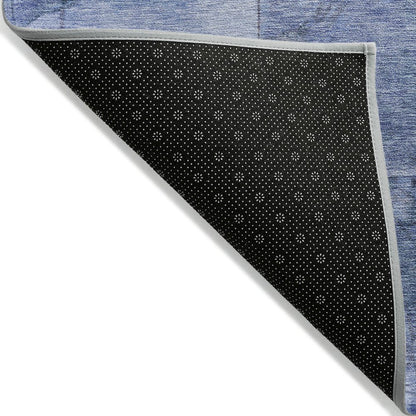 Machine Washable Indoor/Outdoor Chantille Blue 10' x 14' Rug