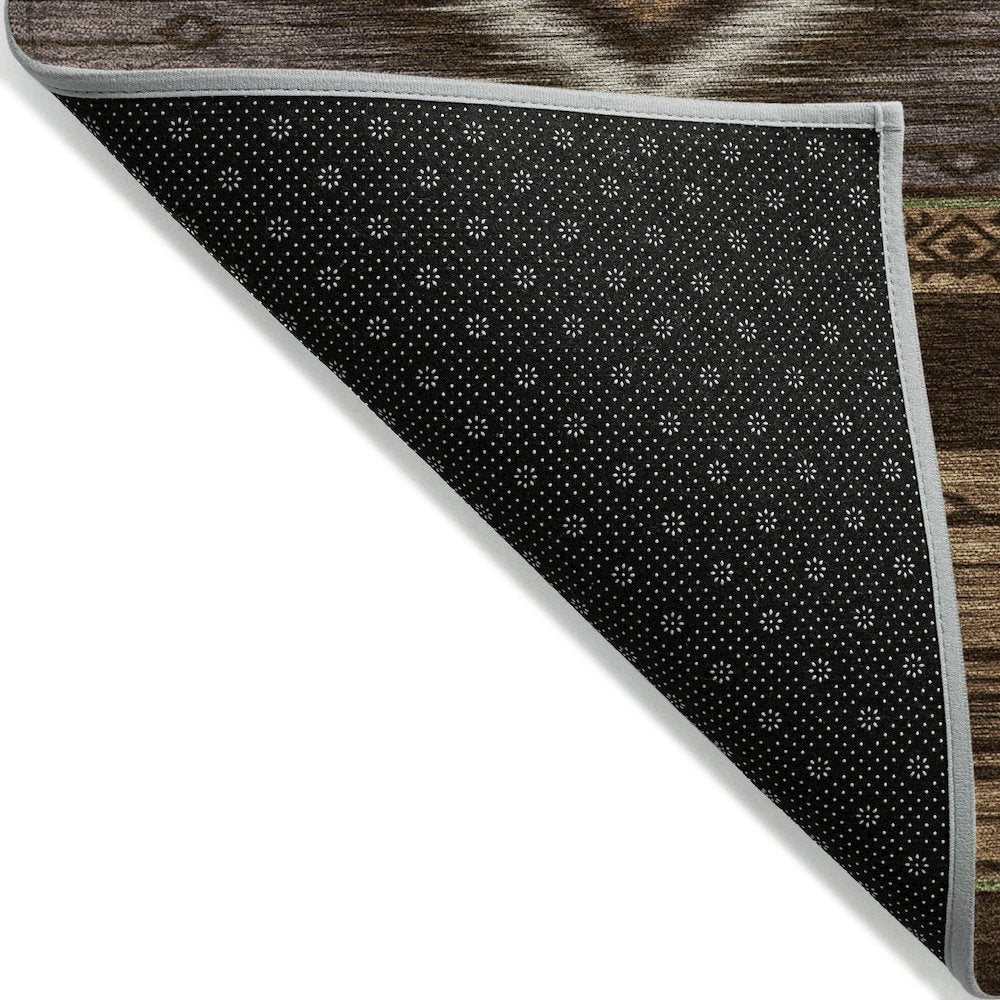 Machine Washable Indoor/Outdoor Chantille Chocolate 10' x 14' Rug