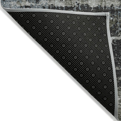 Machine Washable Indoor/Outdoor Chantille Charcoal 10' x 14' Rug